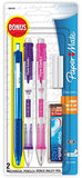 Paper Mate Clearpoint Mechanical Pencils, 0.7mm, HB #2, with Bonus InkJoy 300RT Blue Ballpoint Pen,