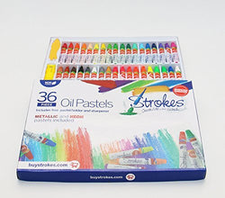 Premium Oil Pastels 36 Assorted Colors Non Toxic, Smooth Blending Texture, Ideal For All Artist Levels Metallic and Neon Colors
