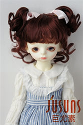 JD011 8-9'' 21-23cm Wine red Charming curl BJD Wigs 1/3 SD Synthetic Mohair Doll Wigs