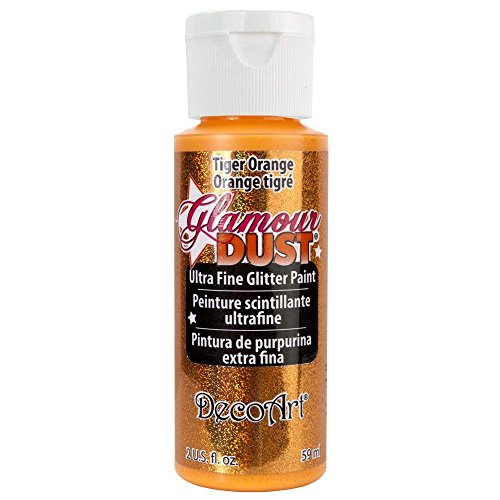 Glamour Dust Glitter Paint 2 Ounces-Tiger Orange