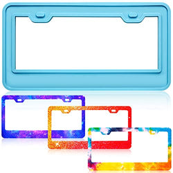 License Plate Frame Silicone Mold DIY License Plate Resin Mold Epoxy Frame Mold for DIY Handmade Crafts (2, Blue) (1, Blue)