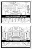 Interior Design Coloring Book: An Adult Coloring Book with Inspirational Home Designs, Fun Room Ideas, and Beautifully Decorated Houses for Relaxation