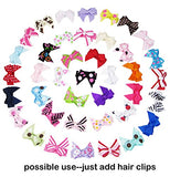 Bow Tie, HipGirl 20pc Ribbon Applique Embellishment for Crafts, DIY Hair Bow Clips, Christmas