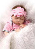 OCSDOLL Reborn Baby Dolls Girl 22 inch Sleeping Lifelike Soft Touch Silicone Vinyl Newborn Handmade Real Life Baby Doll for Age3+