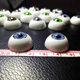 4pcs(2 Pairs) BJD 20MM Dolls Eyes Plastic Eyeballs Reborn Acrylic Doll Accessories Mix 4 Colors Half Round Eye for Toys DIY Doll Blue Color 2 Pairs Eyes