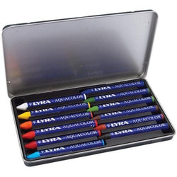 Prang NOM444829 Lyra Aquacolor Watersoluble Crayons, 12 Per Pack