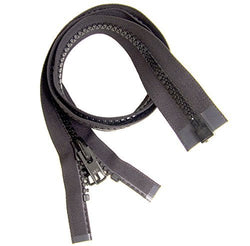 Zipper, 24" Inch, YKK, Black, #10, Seperating Zipper, Double Metal Slider, Boat Canvas