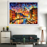 DIY 5D Night View Diamond Painting Kits for Adult, Casual Digital Painting Full Drill Combination- Arts and Crafts Indoor Wall Decorations(ZS04)