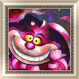 Diamond Painting Kits, 5D DIY Diamond Painting Kit Full Drill Cross Stitch Home Decoration for Living Rooms (Cheshire Cat)