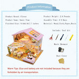 Flever Wooden DIY Dollhouse Kit, Miniature with Furniture, Creative Craft Gift for Lovers and Friends (Sweet Time)