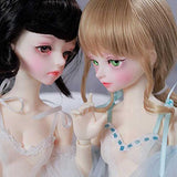 Sweet BJD Doll Full Set 1/4 SD Doll Handmade Ball Jointed Doll 15.5 in with Beautiful Skirt Wig Make up Eye Accessories