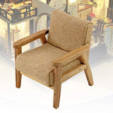 Single Armchair Model for 1:12 Scale Dollhouse, Home Living Room Furniture Model Toy