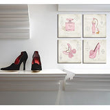 Canvas Wall Art,Fashion Dress,High Heels,Perfume,Clothes shop,shoe store Wall Decor Art,Canvas Prints with Frame,Unique Design