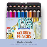 Colored Pencils for Kids, 50 Art Pencils, Coloring Pencils for Adults | Coloring Pencils for Kids, Adult Color Pencils Set, Drawing Pencils For Relaxation | Premium Sketch Pencils By Wanderer