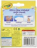 Crayola 682055232942 Washable Crayons, Large, 8 Colors/Box (52-3280) (4), 4 Pack