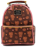 Loungefly Sanrio Hello Kitty Pumpkin Spice Adult Womens Convertible Mini Backpack Purse