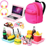 25 Pieces Miniature Laptop Computer Tablet Toy Mini Food Toys Phone Juice Backpack Doll House Accessories Doll School Stuff Mini Items for Doll House Girl Mini Drink Food Party