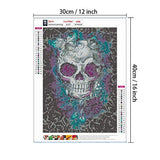 HaiMay 2 Pack DIY 5D Diamond Painting Kits Full Drill Painting Horror Diamond Pictures Arts Craft for Wall Decoration, Skull Diamond Painting Style (Canvas 12×16 inches)