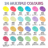 Pastel Acrylic Paint Set, 24 Macaron Colors 2oz/59ml Art Craft Paint with 10 Brushes for Beginners, Artist, Rock Painting, Canvas, Fabric, Wood, Glass, Ceramic, Stone Painting Supplies Kit