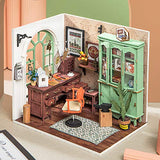 ROBOTIME Dollhouses Miniatures with Furnitures DIY Wooden Room Kit Mini Building Kits for Adults - Jimmy's Studio