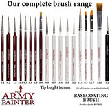 The Army Painter Hobby: 3pcs Basecoating - Hobby Brush Set with Synthetic Taklon Hair - Base Colouring Paint Brush for Wargames, Fine Detail Paint Brush for Miniature Painting & Miniature Paint Sets