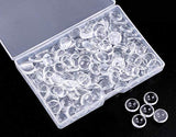 Shapenty 12MM Clear Round Glass Cabochons Dome Tiles for DIY Craft Photo Charms, Cameo Pendants,