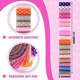 40 Pcs Polka Dot Roll Up Cotton Fabric Quilting Strips, 2.55 Inch Jelly Fabric, Colorful Cotton Craft Patchwork Roll, Patchwork Craft Cotton Fabric Bundle for Sewing DIY Crafts (Dots Style)