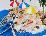 NWFashion 20PCS Seaside Beach Accessories Statues for Fariy Garden, Dollhouse Scenery