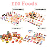 BARGAIN HOUSE 150 Pcs Miniatures Food Drinks Bottles for Barbie Doll Accessories 1:12 Playset Pretend Play Kitchen Game Party Toys Mini Things Stuff Tiny Baking Landscape Micro Mart, Multicolor