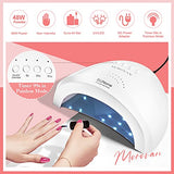 Morovan Poly Gel Nail Kit Builder Gel for Nails with 48W LED Nail Lamp Nail Extension Gel 8 Pcs 0.5oz with Slip Solution Nail Prep Dehydrator and Nail Primer Poly Nail Gel Kit Nail Art Supplies