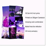 KOSKIMER Wall Collage Kit for Teens – 50 pcs Aesthetic Photo Collage – Vibrant Purple Collage Wall Kit Aesthetic – Premium Quality Paper – Superb Wall Collage Aesthetic – Dorm Room Decor