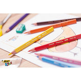 BIC Kids Evolution ECOlutions Triangular Colouring Pencils - Pack of 48 Pencils in Assorted Colours