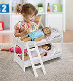 Badger Basket White Rose Doll Bunk Bed (fits American Girl Dolls)