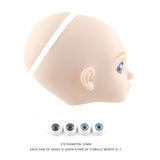 Bjd Doll Accessories Doll Head Opening Cover 3 Points DIY Makeup for 60cm Baby Girl Doll Head 3D Eye Baby Doll Gifts for Girls Zongyan