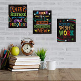 13 pieces Motivational Posters for Classroom, Laminated Inspirational Poster Bulletin Board Sets Inspirational Quote Wall Art with Welcome Sign for Teachers, Students, School Counselors, Home & Office