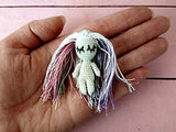 Unicorn Doll Miniature Dollhouse Nursery. Handmade Micro Crochet Amigurumi Toy