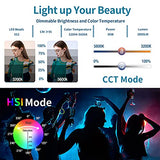 RGB LED Video Lighting Kit, SAMTIAN 2 Packs Photography Lighting with Wireless Remote/App Control, 8 Applicable Scenes, LCD Screen, Dimmable 552PCS LED Studio Lighting for Streaming/YouTube/Tiktok