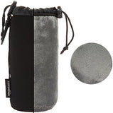 AmazonBasics Camera Lens Protective Pouches - Water Resistant