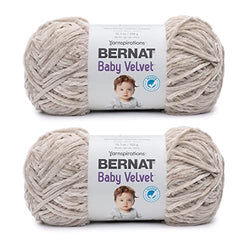 Bernat Baby Velvet Bunny Brown Yarn - 2 Pack of 300g/10.5oz - Polyester - 4 Medium (Worsted) - 492 Yards - Knitting/Crochet