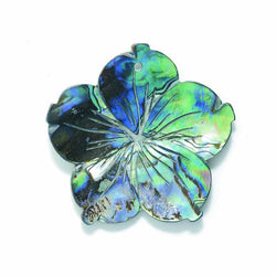 Shipwreck Beads Abalone Tabbed Flower Pendants, 45mm Average