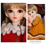 HGFDSA BJD Doll Clothes Handmade Winter Skirt Red Long Skirt Big Swing Skirt for 1/6 BJD Doll Clothes Accessories - No Doll,Red