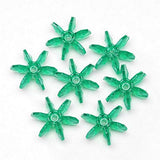 Darice Beads Starflake Beads Translucent Christmas Green 18mm 500Pc (1 Pack) 06107 7 T12 Bundle