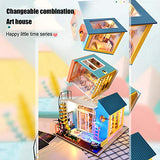 DIY Wooden Dollhouse Handmade Miniature Kit- Wooden Creative LED Light Room for Children and Teens (#2)