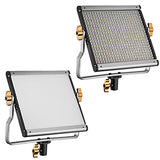 Neewer 2 Packs Dimmable Bi-Color 480 LED Video Light and Stand Lighting Kit Includes: 3200-5600K CRI 96+ LED Panel with U Bracket, 75 inches Light Stand for YouTube Studio Photography, Video Shooting