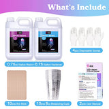 LET'S RESIN Resin Epoxy Kit, 1.5 Gallon Bubble Free & Crystal Clear Epoxy Resin Supplies with Measuring Cups,Stir Stick,Gloves,Resin and Hardener for Mold Casting,Table Top,Jewelry,Art,Craft