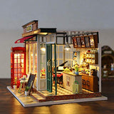 BAYUE DIY Dollhouse Kit, 3D Wooden Assembly Mini Doll House Toy Assembled Cabin Miniature Cottage House for Christmas Birthday