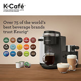 Keurig K-Cafe Single-Serve K-Cup Coffee Maker, Latte Maker and Cappuccino Maker, Comes with Dishwasher Safe Milk Frother, Coffee Shot Capability, Compatible With all Keurig K-Cup Pods, Dark Charco