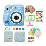 Fujifilm instax Mini 9 Instant Camera (Disney Frozen 2) with 20 instax Mini Twin Film Pack and Accessory Bundle (3 Items)