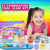 Hahafunyo Slime Kit for Girls and Boys, Butter Slime Pack Super Stretchy Bubble Sludge Non Sticky Premade Slime Kit DIY for Kids, Cute Charms, Sprinkles, Glitters, Fruit Slices Putty Great Party Favor