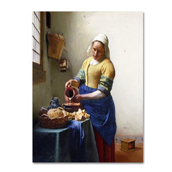 The Milkmaid 1658-60 Artwork by Jan Vermeer, 24 by 32-Inch Canvas Wall Art